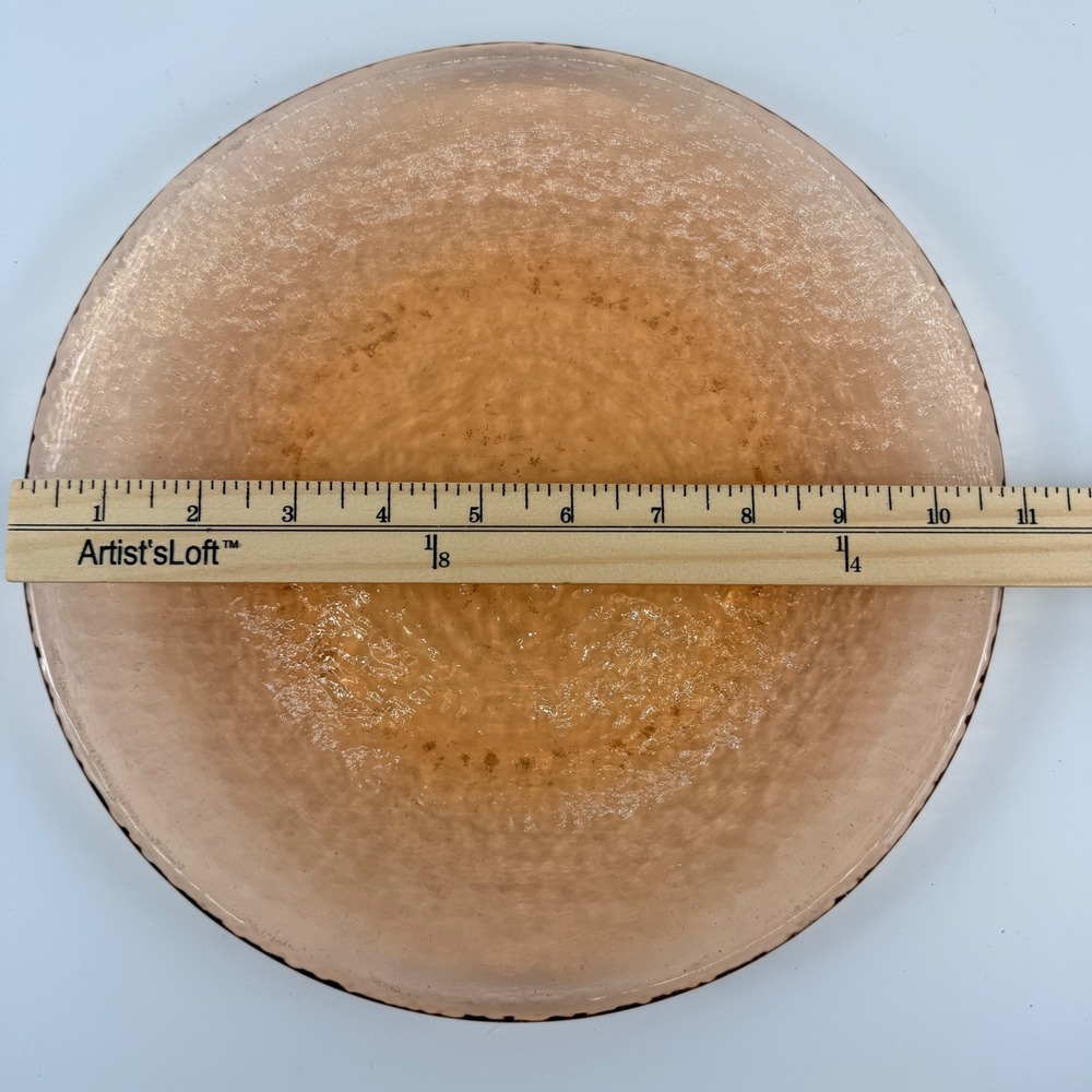 Fire and Light Recycled Glass 11" Dinner Plate Copper Discontinued - Picture 6 of 6